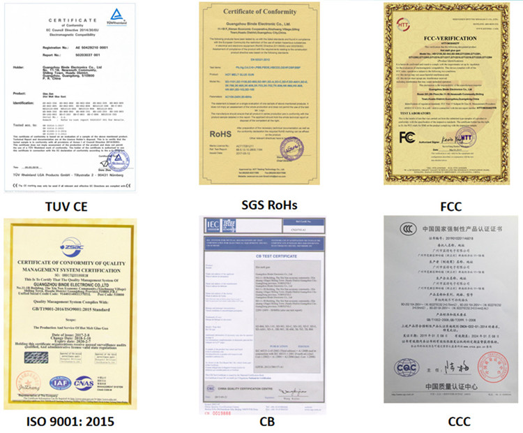 SGS Certificate Of Hot Glue Gun