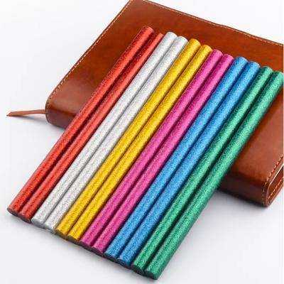 China OEM Pink Yellow Glitter Hot Glue Sticks Glue Gun 7.2mm Manufacturer